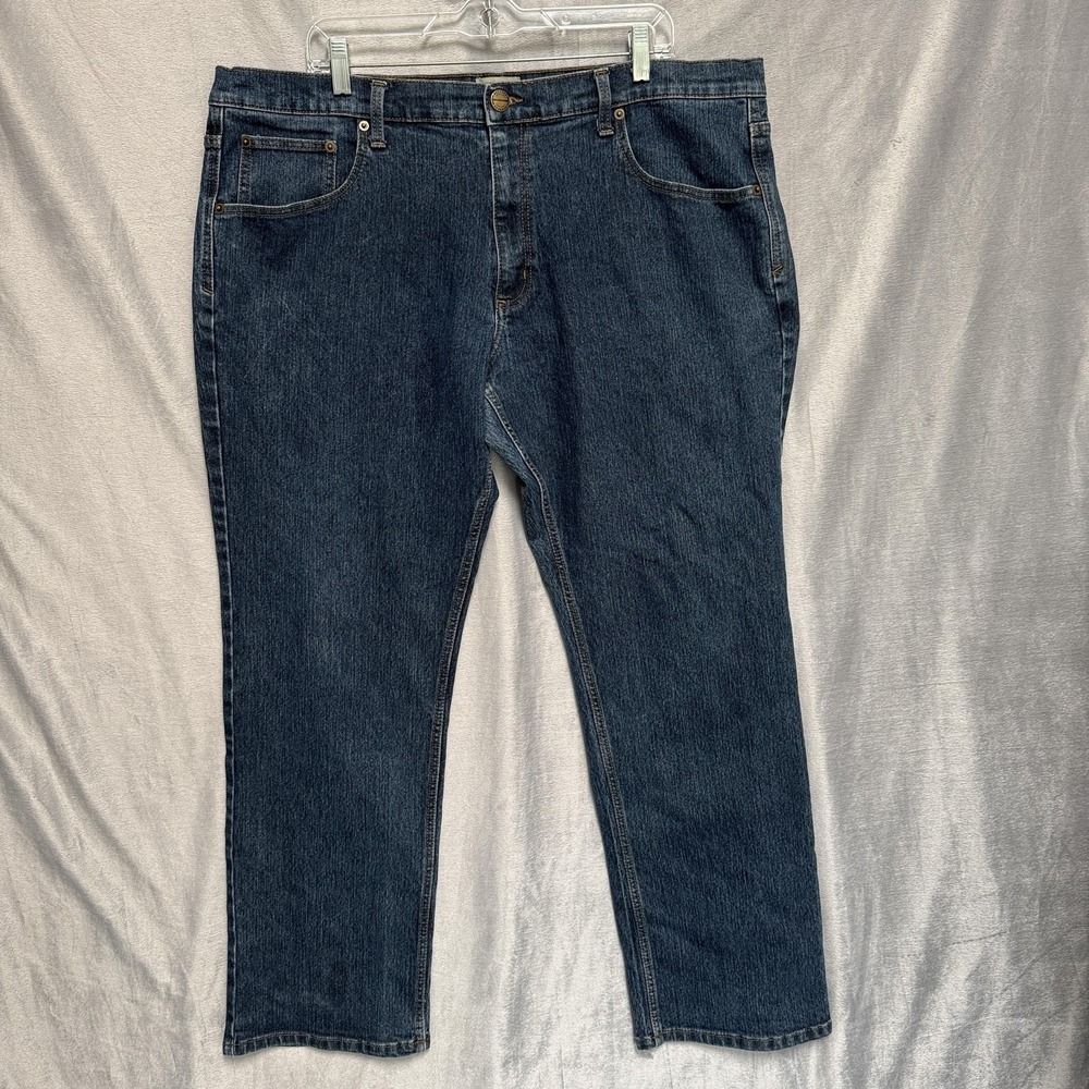 RedHead Jeans Mens 42x32 Blue Denim Stretch Bass Pro Shops Straight‎ Leg